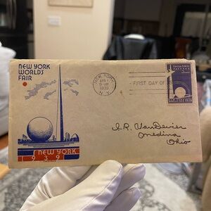 NEW YORK WORLD's FAIR, pair stamps on 1939 First Day of Issue